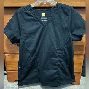 Large Wonderwink Black Scrub top